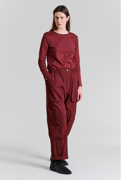 Osaka organic cotton bluse Maroon - 256-4075-3436 Thumbnail