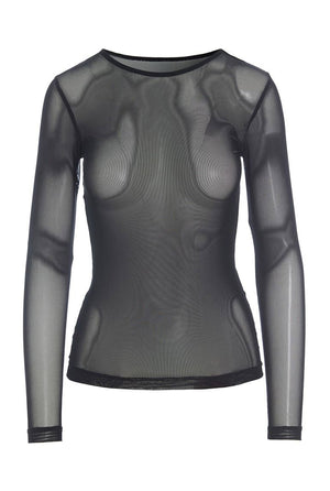 Fukashi mesh t-shirt Black - 256-4081-5091