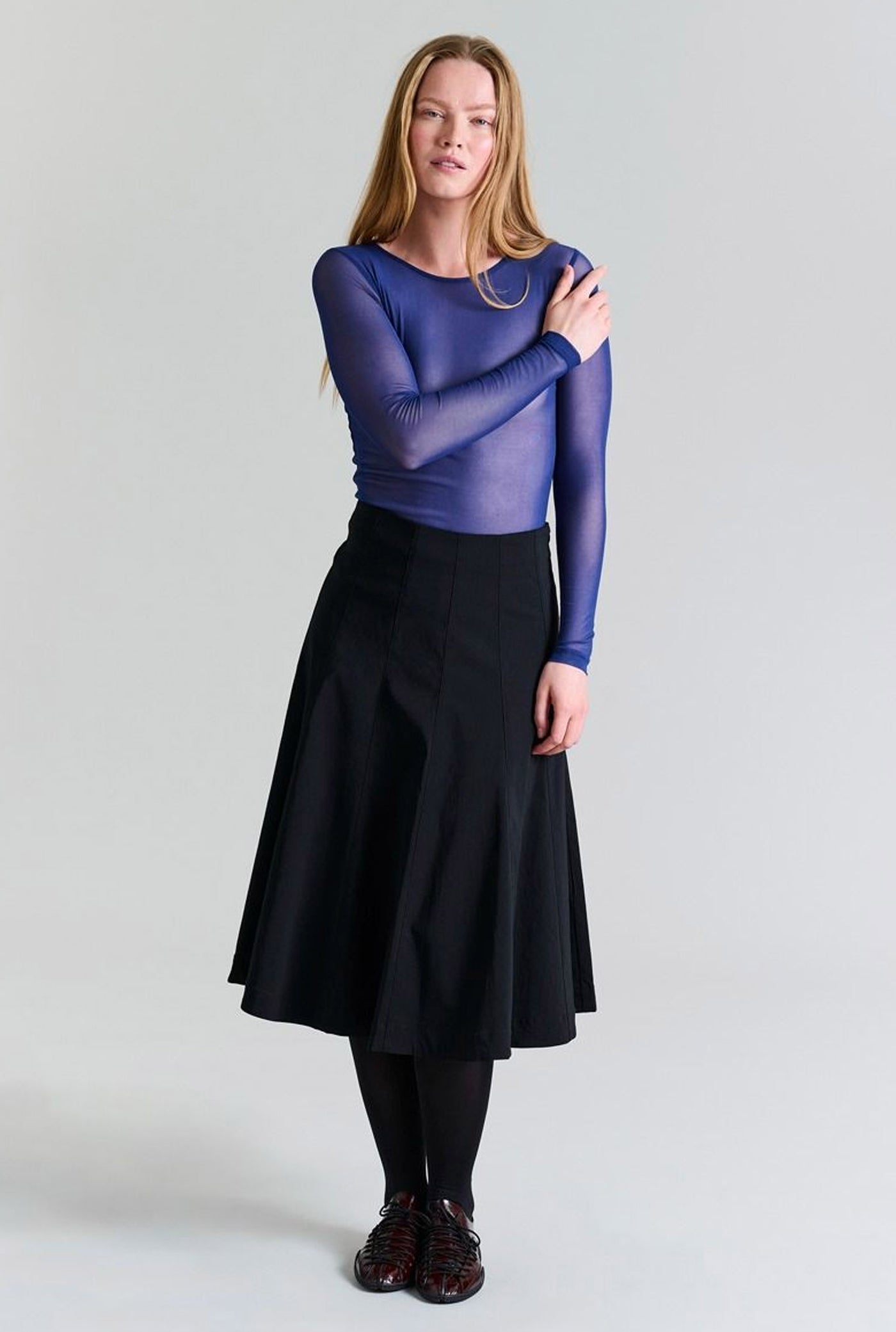Fukashi mesh t-shirt Twilight Blue - 256-4081-5091