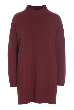 Saku lang bluse Maroon - 256-1073-5348