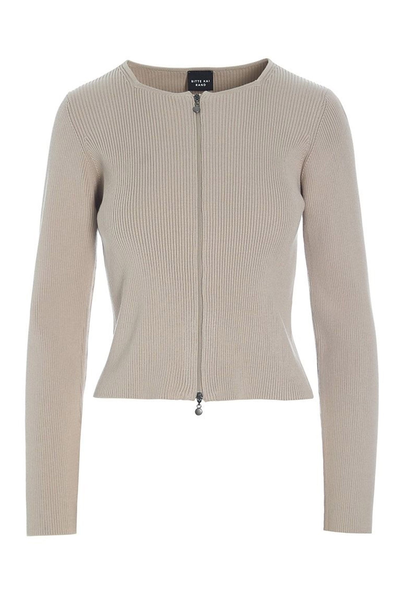 Saku rib bluse STONE - 256-1073-5351