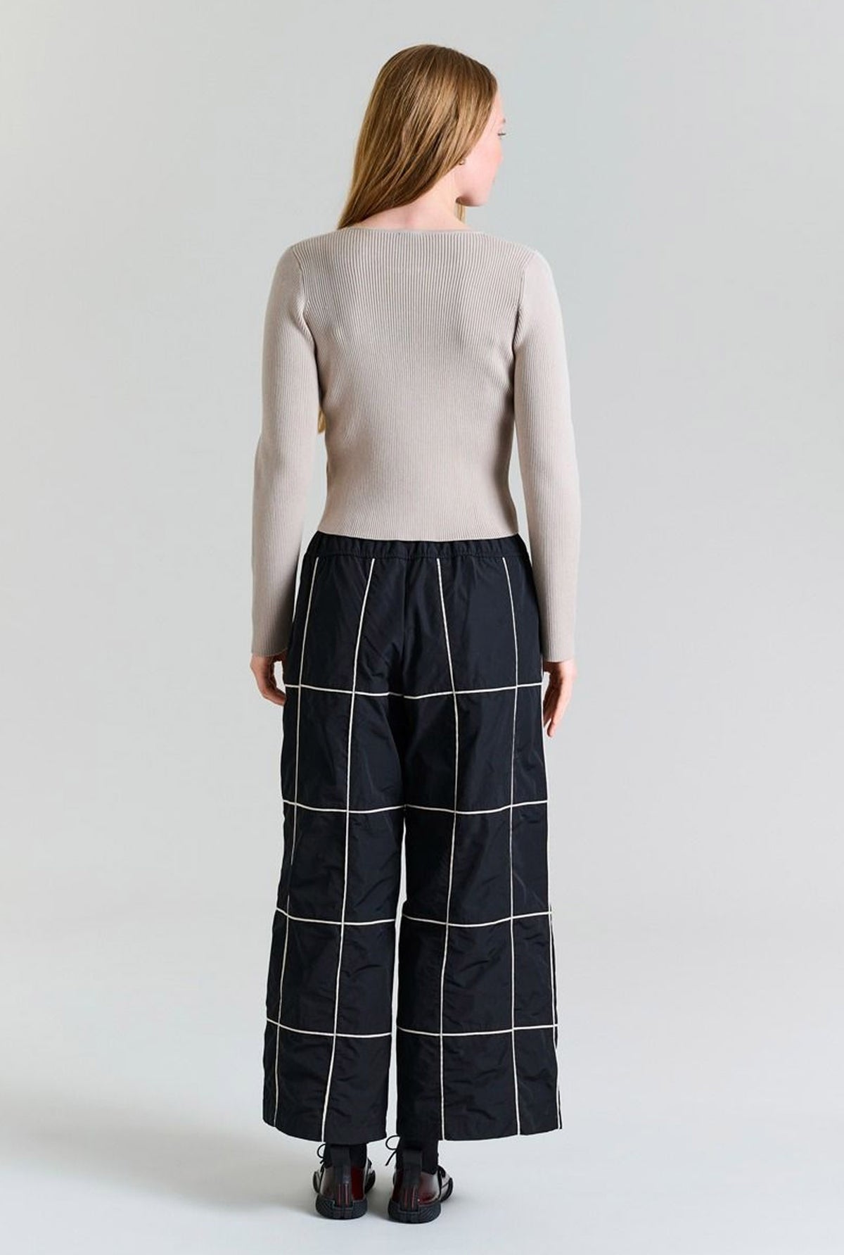 Saku rib bluse STONE - 256-1073-5351