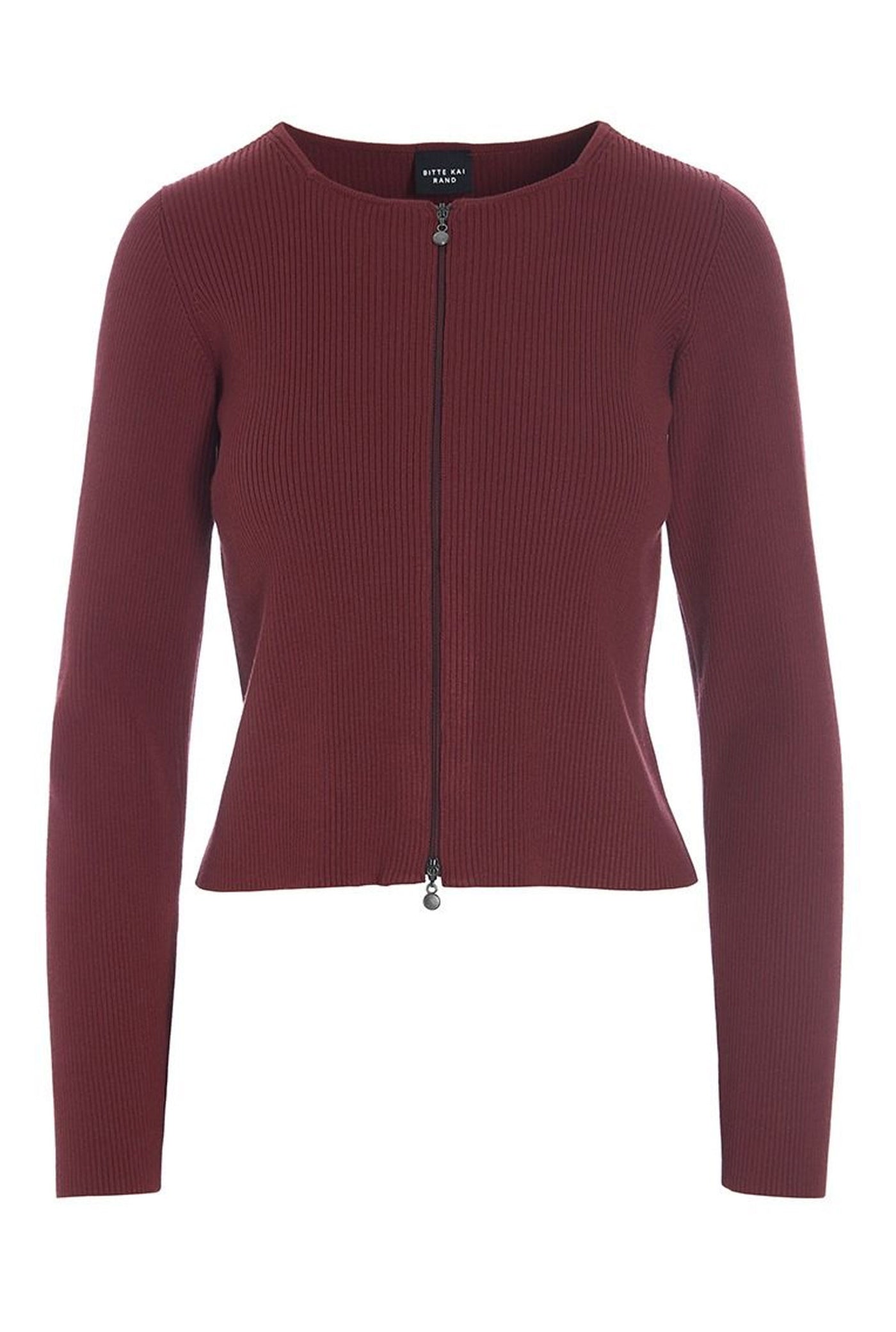 Saku rib bluse Maroon - 256-1073-5351