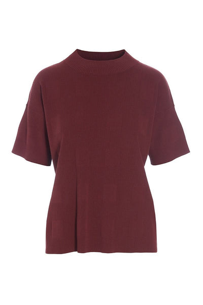 Saku kortÃ¦rmet bluse Maroon - 256-1073-5352 Thumbnail
