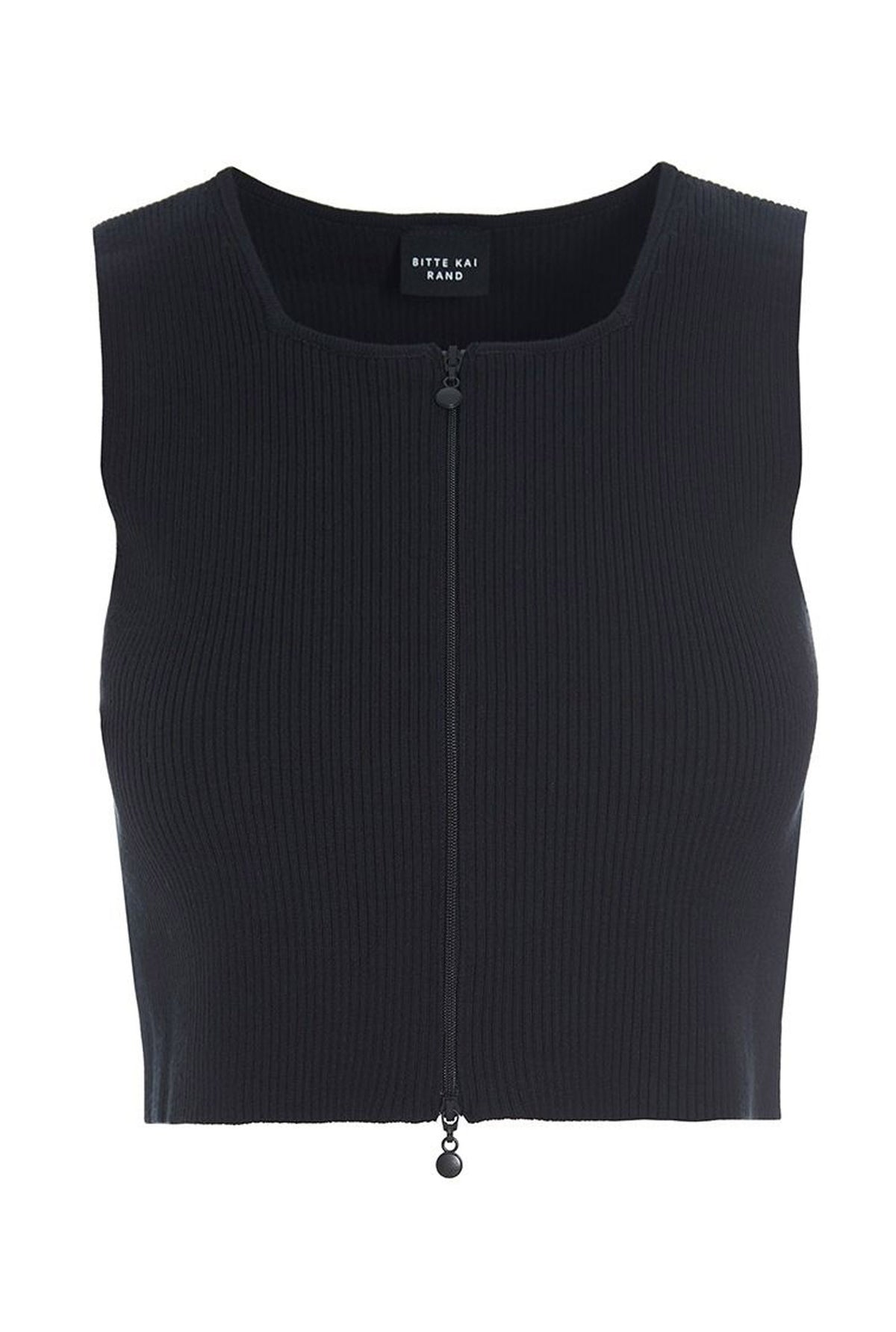 Saku Ã¦rmelÃ¸s top Black - 256-1073-5353