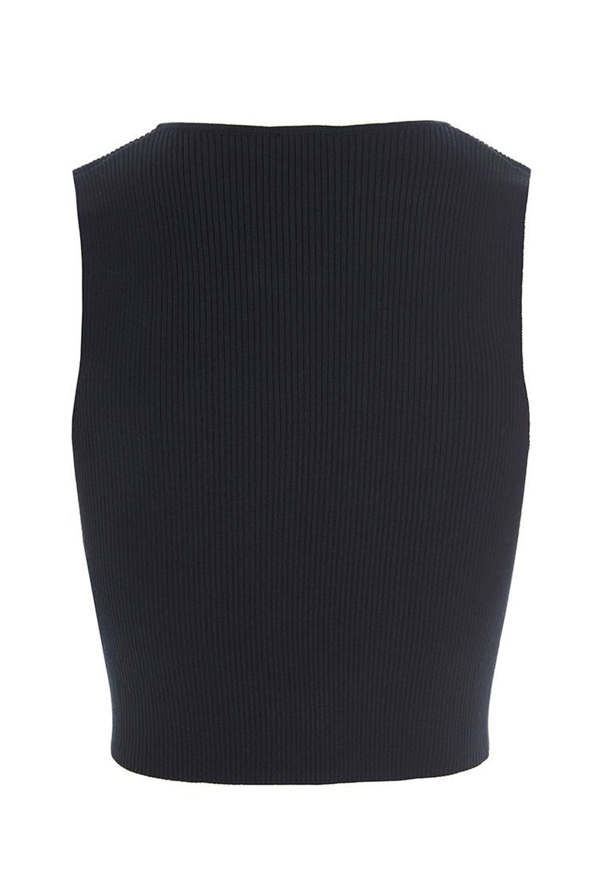 Saku Ã¦rmelÃ¸s top Black - 256-1073-5353