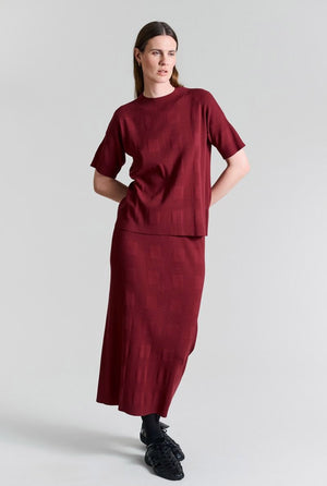 Saku nederdel Maroon - 256-1073-5354