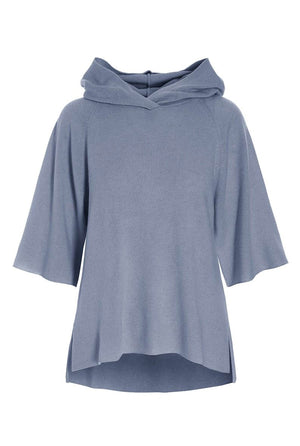 Cloud cashmere hÃ¦ttebluse Steel Blue - 256-1049-5357