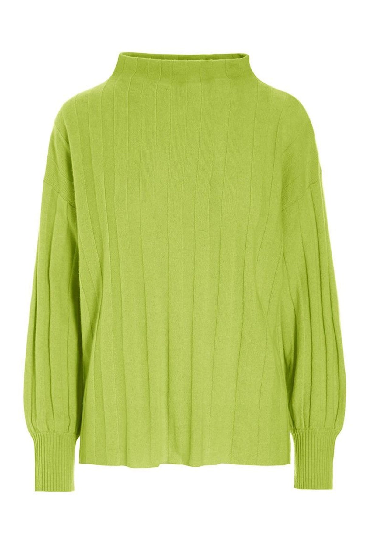 Cloud cashmere rib bluse LIME - 256-1049-5358