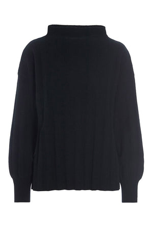 Cloud cashmere rib bluse Black - 256-1049-5358