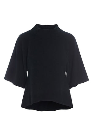 Cloud cashmere hÃ¸jhalset blus Black - 256-1049-5361