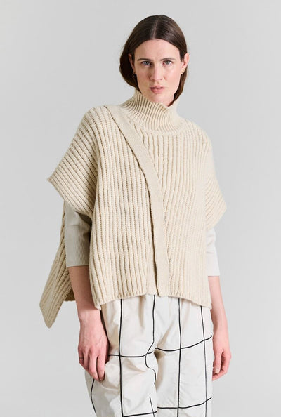 Nitto hÃ¸jhalset bluse IVORY - 256-1074-5365 Thumbnail