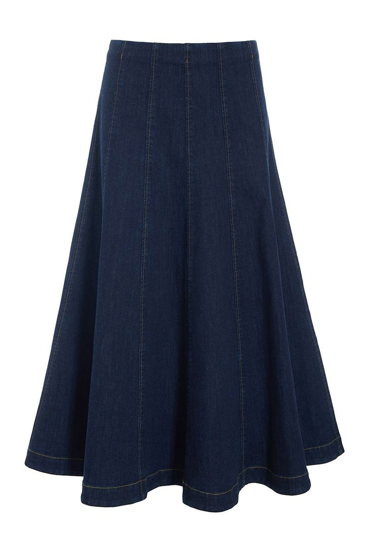 Jinzu maxi nederdel Dark Jeans Blue - 257-2445-5413