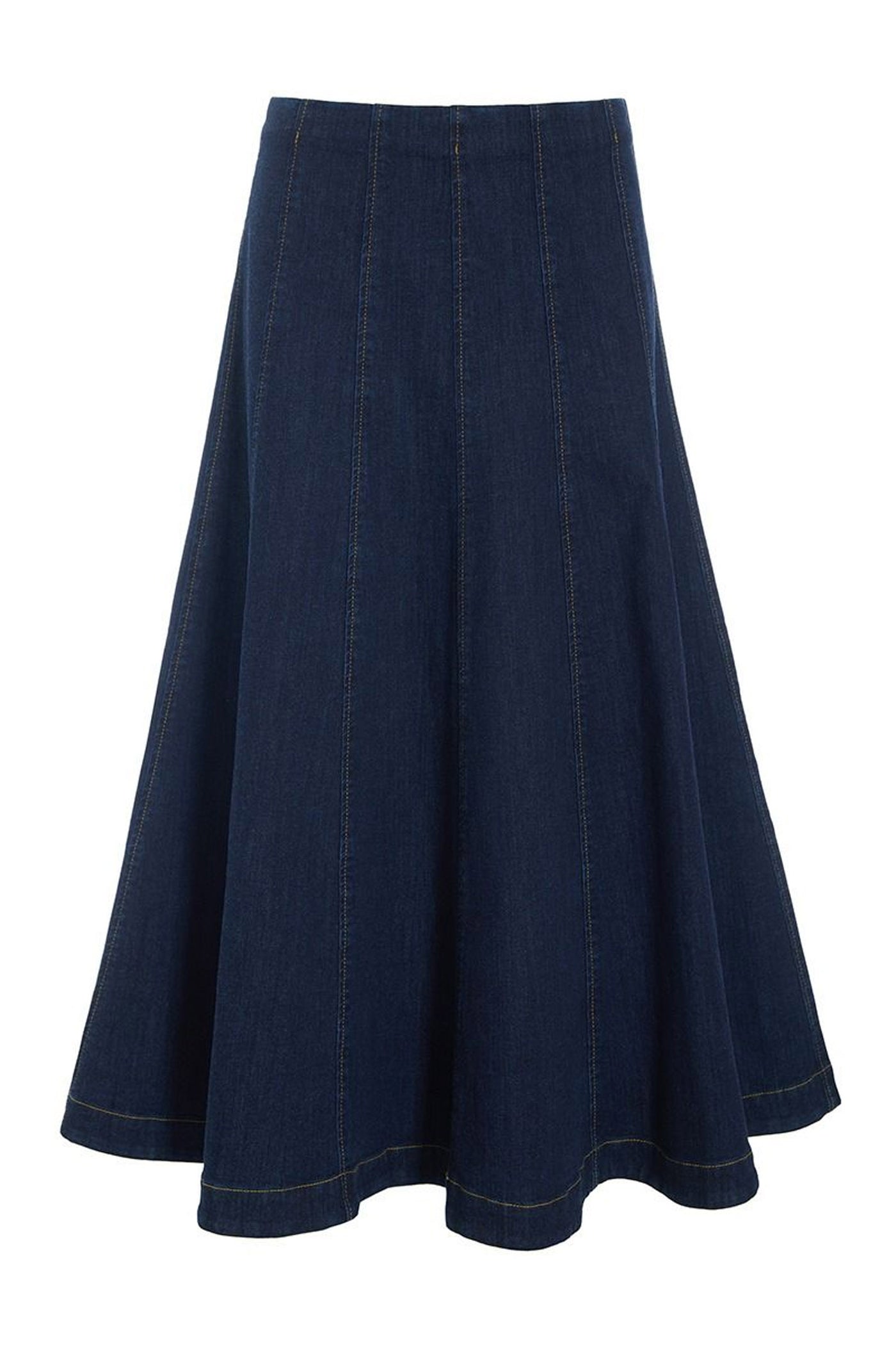 Jinzu maxi nederdel Dark Jeans Blue - 257-2445-5413