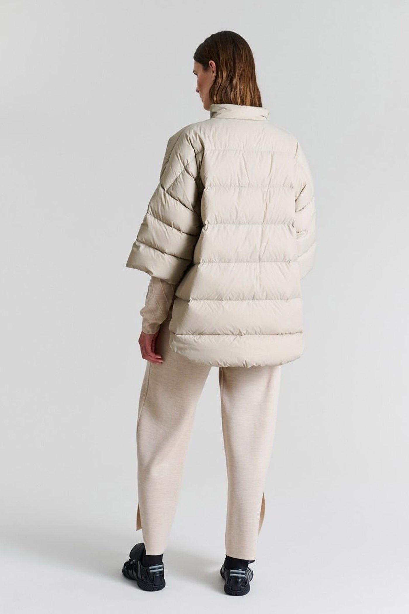 Feather down anorak STONE - 257-2092-5438