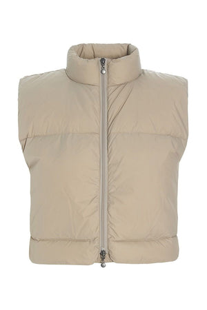 Feather down kort vest STONE - 257-2092-5439