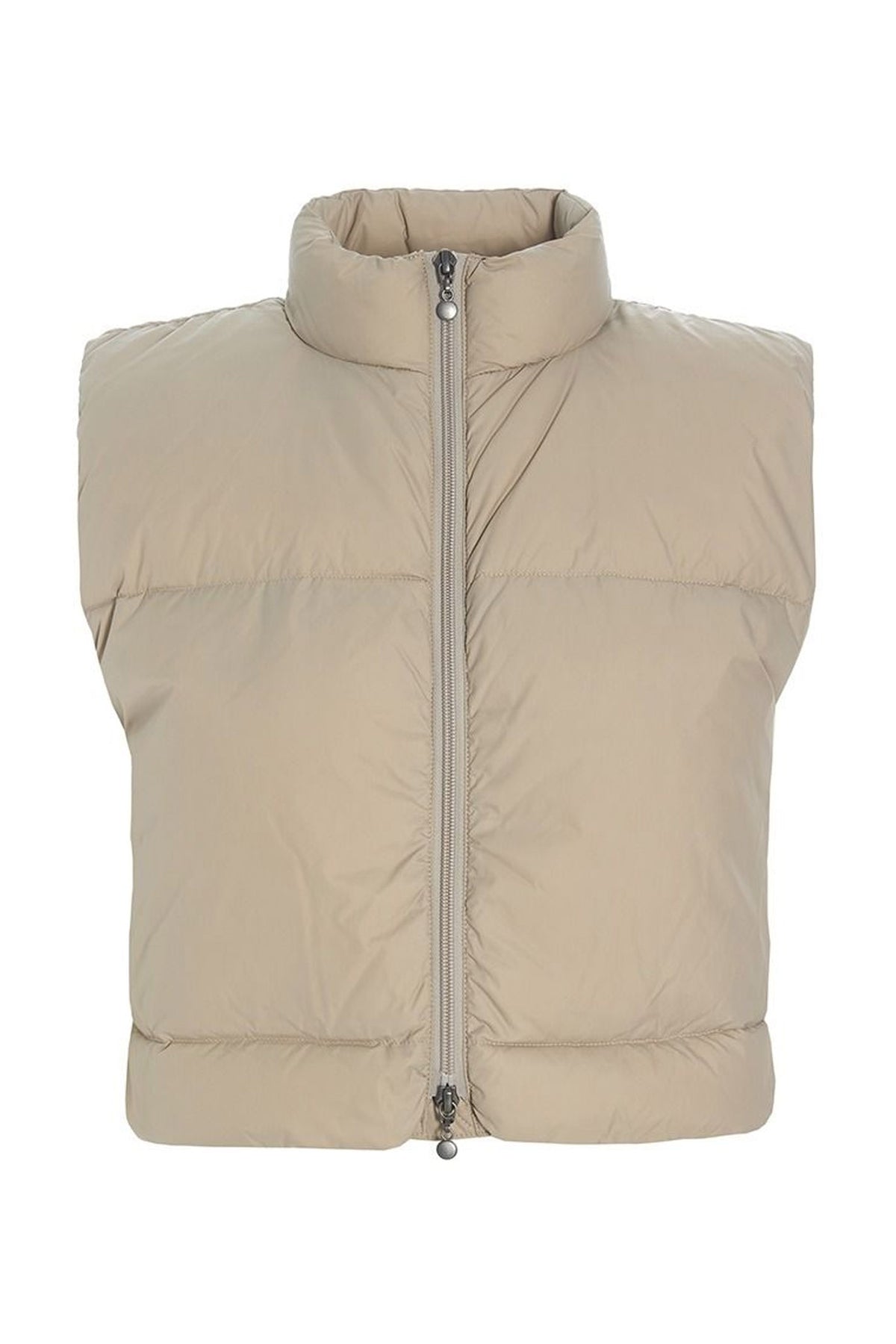 Feather down kort vest STONE - 257-2092-5439