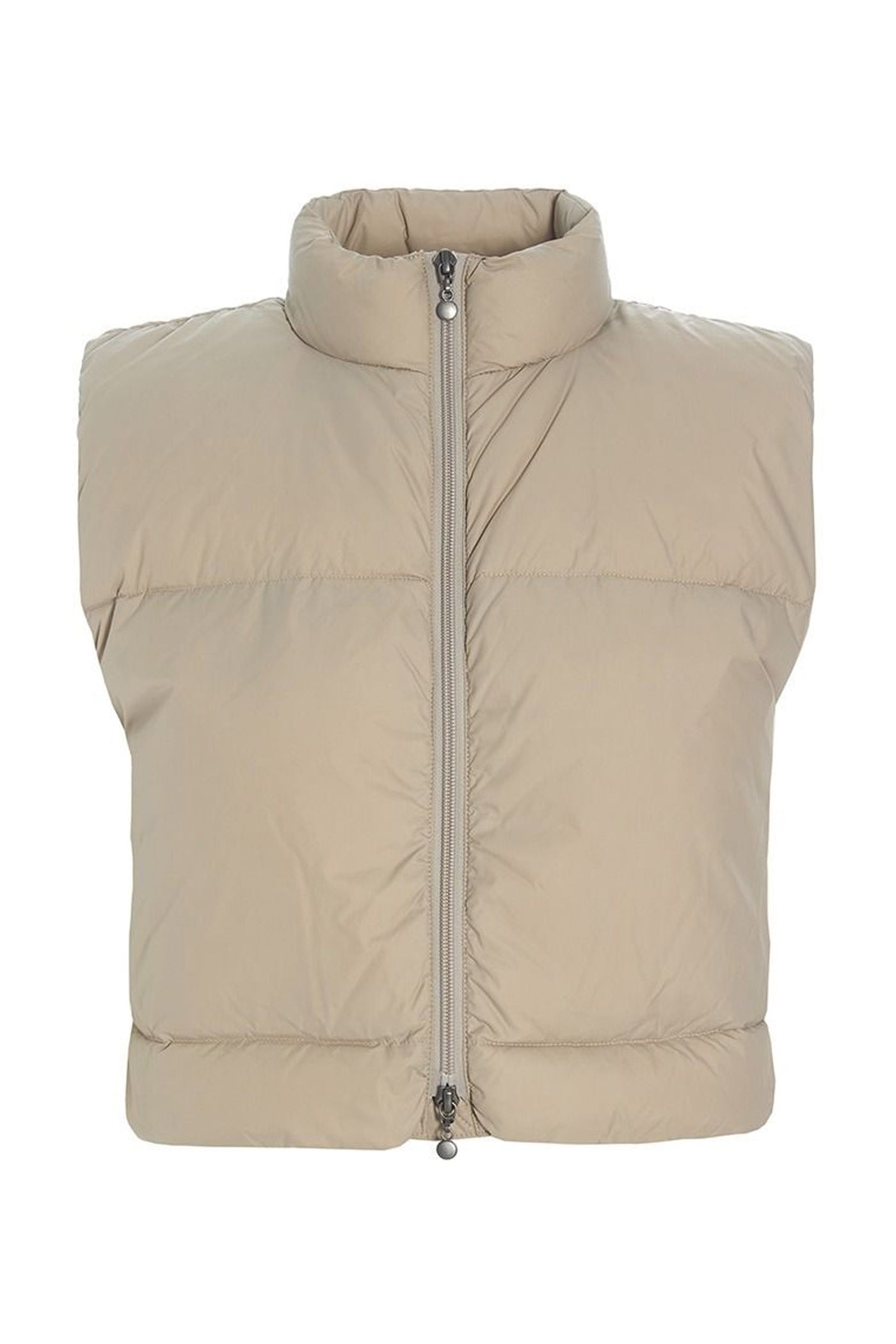 Feather down kort vest STONE - 257-2092-5439
