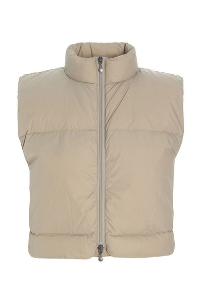 Feather down kort vest STONE - 257-2092-5439 Thumbnail