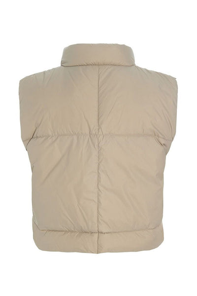 Feather down kort vest STONE - 257-2092-5439 Thumbnail
