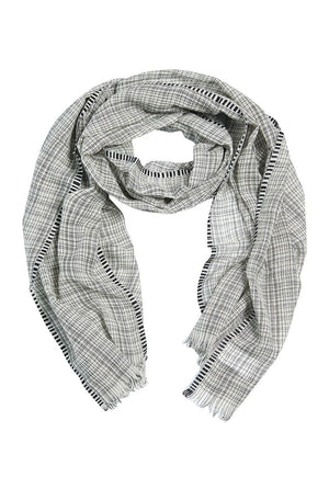 Irregular check tÃ¸rklÃ¦de BLACK/LILY WHITE CHECK - 256-5119-5469