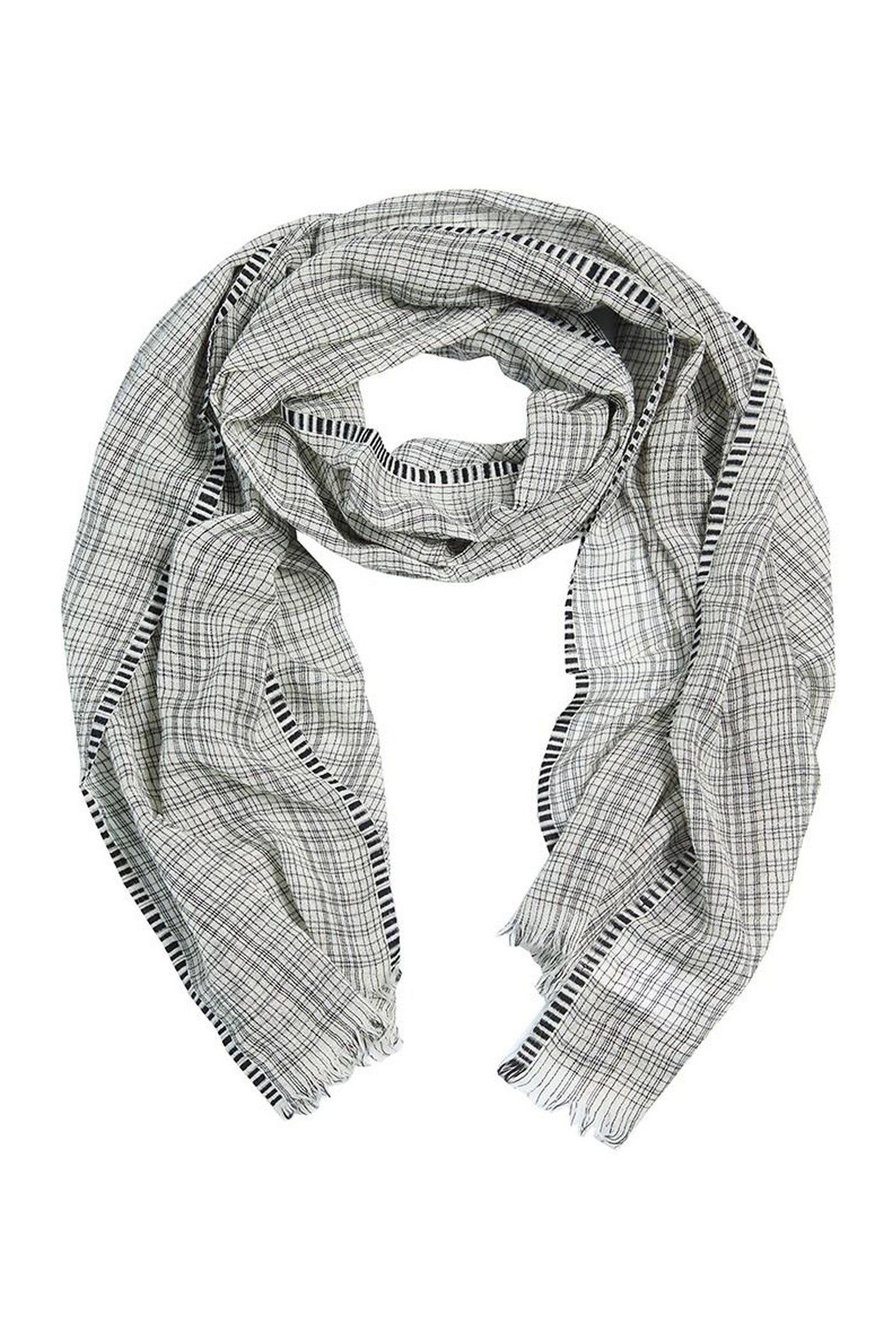 Irregular check tÃ¸rklÃ¦de BLACK/LILY WHITE CHECK - 256-5119-5469