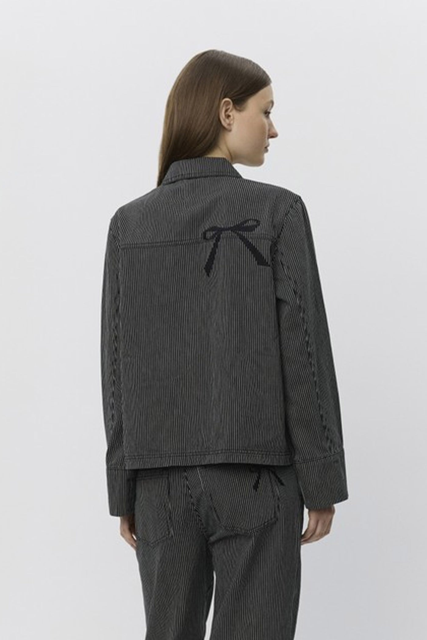 MARLOSW JACKET 1017 Black striped - S253107