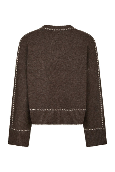 Roeme Knit Stitch Brown Melange - 164818 Thumbnail