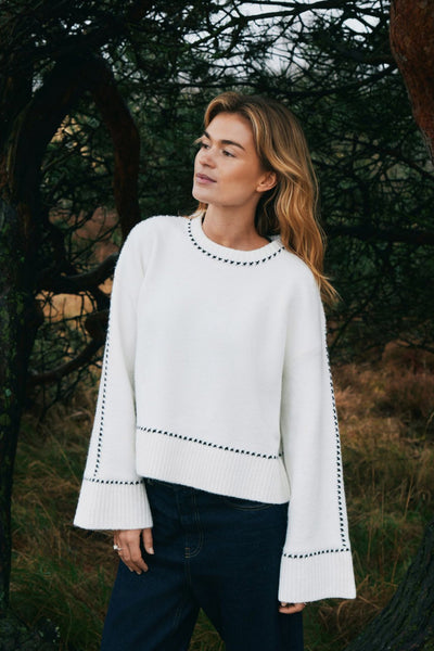 Roeme Knit Stitch Off-White - 164818 Thumbnail