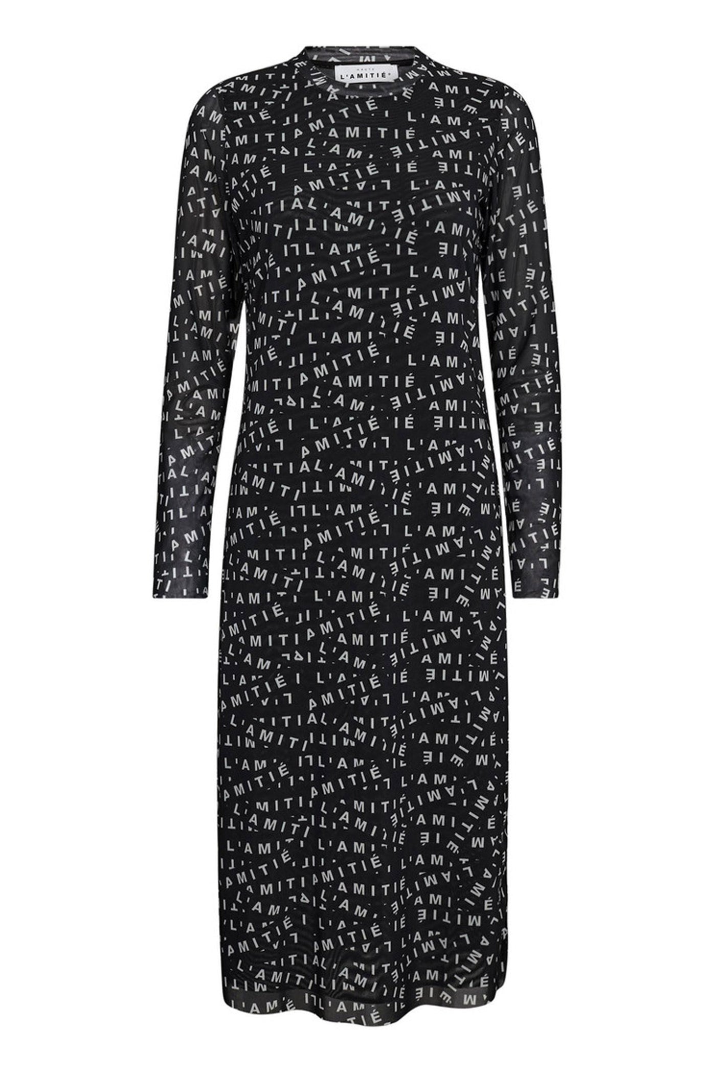 L'AMITIÉ Mesh LS Dress Black - HL10320