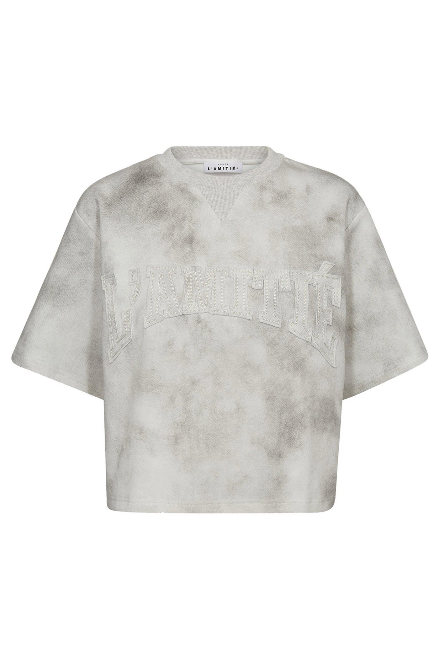 L'AMITIE SS Application Sweat Light Grey Melange - HL10284
