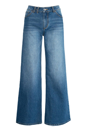 IRINA Wide Leg 9502 Medium Wash Blue Denim - 2530230224