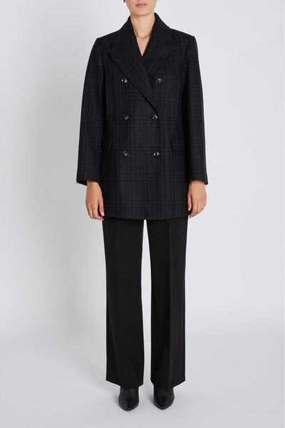AzaleaBBAbella jacket Dark Check - BBW4622 Thumbnail