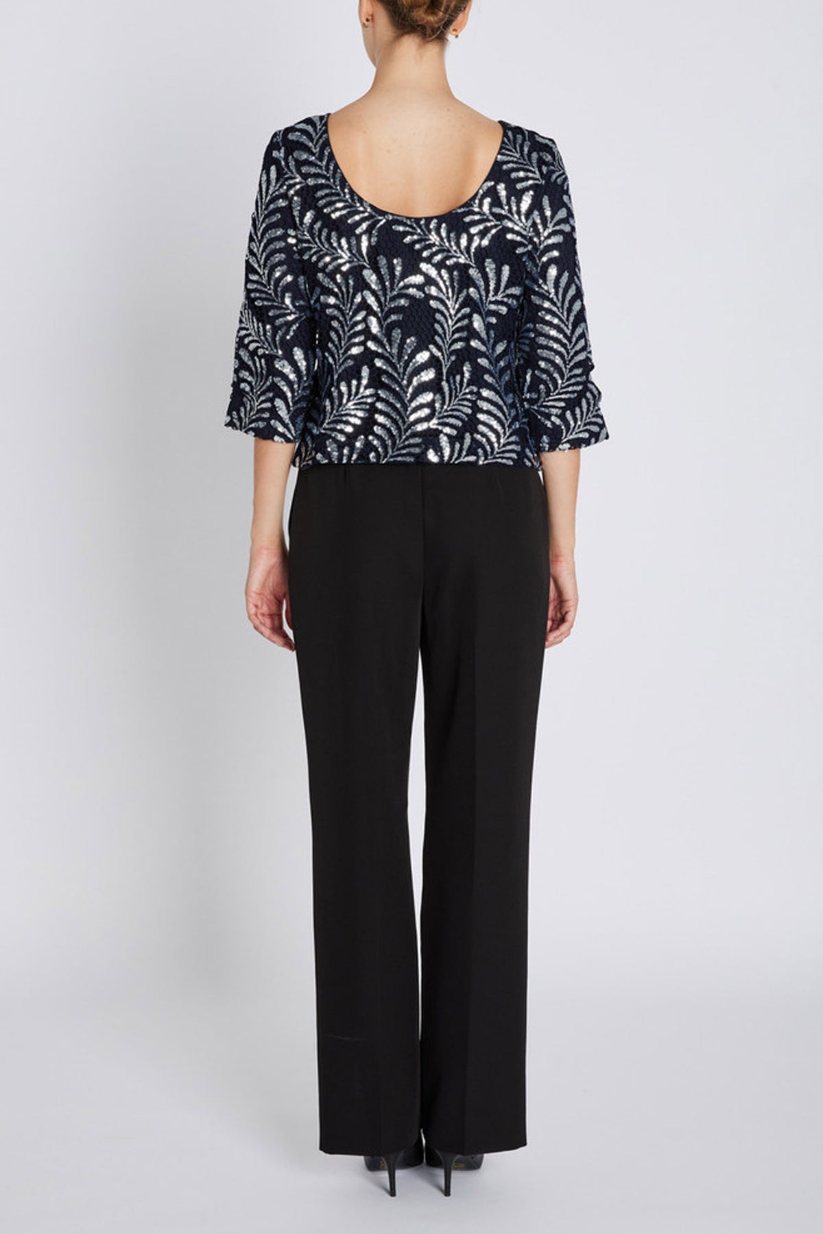 KumarahouBBIgnara blouse Dark blue silver - BBW4624
