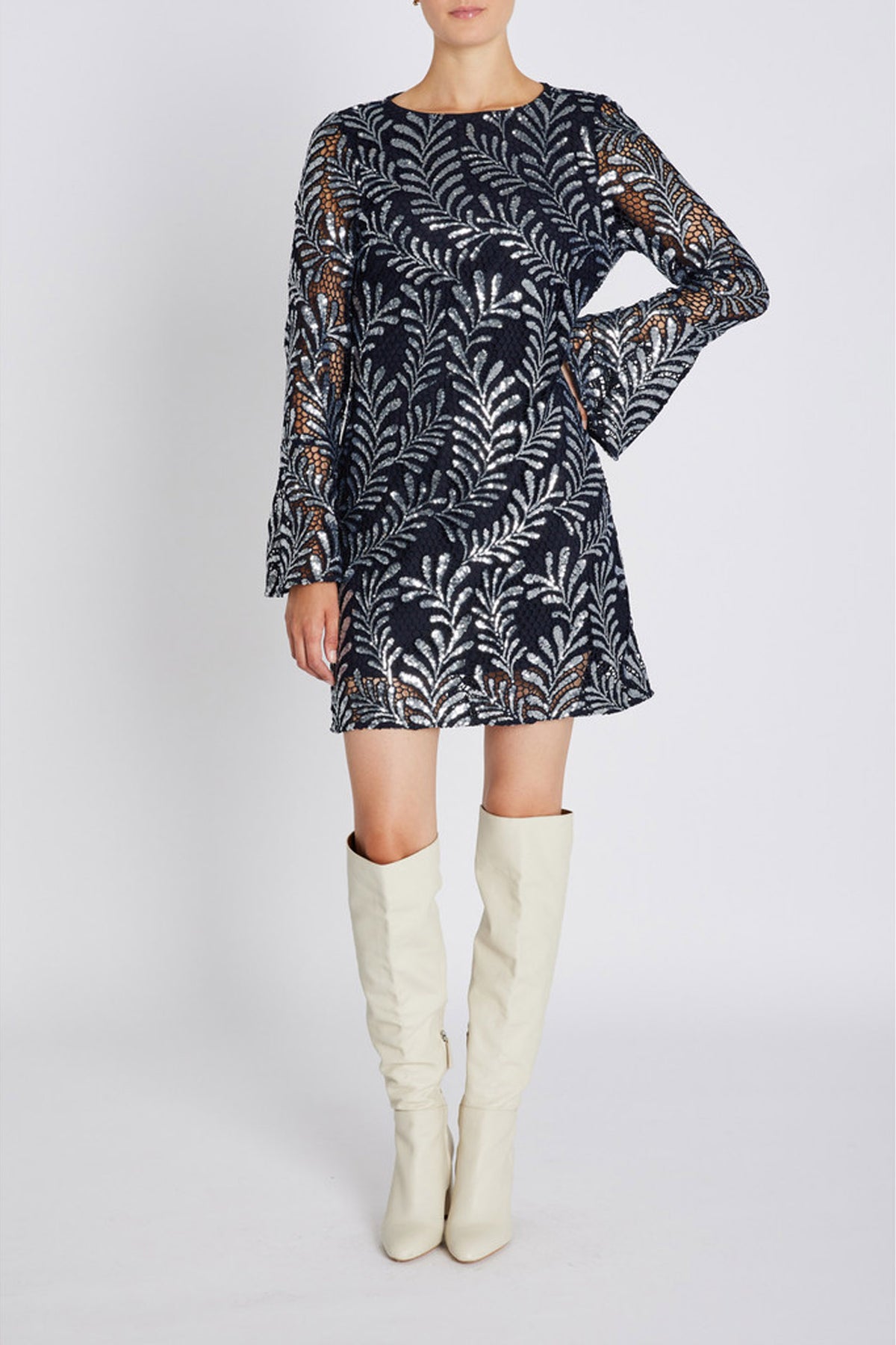 KumarahouBBXia dress Dark blue silver - BBW4625