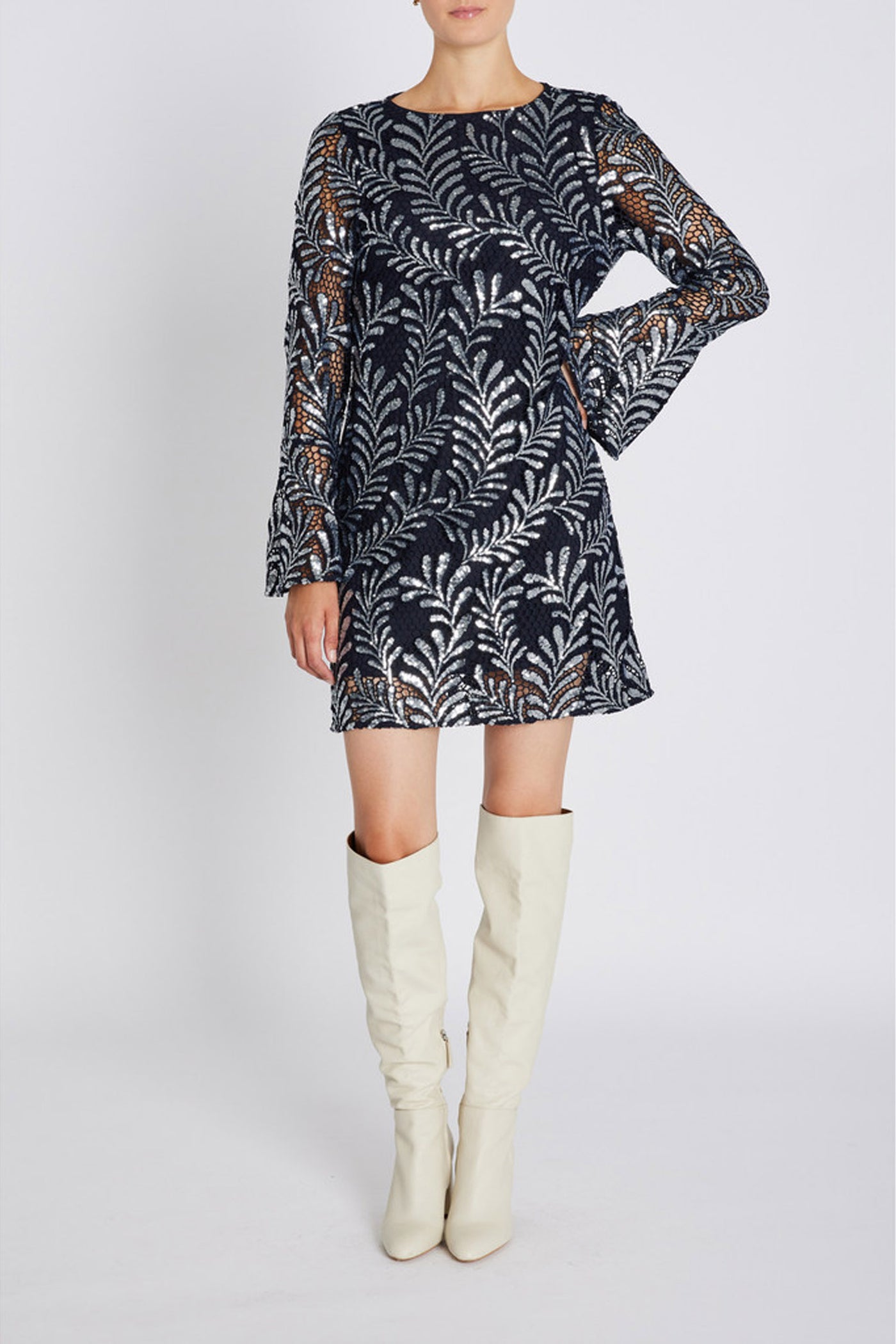 KumarahouBBXia dress Dark blue silver - BBW4625