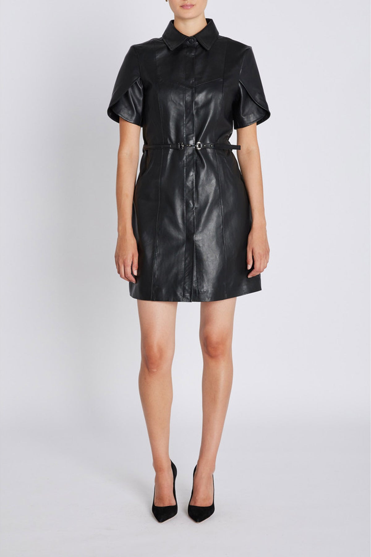 SoftBBZendianna Leather dress Black - BBW4687