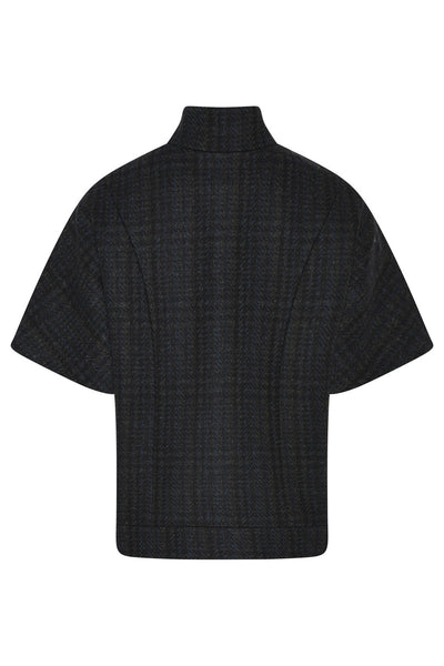 AzaleaBBCarly waistcoat Dark Check - BBW4692 Thumbnail