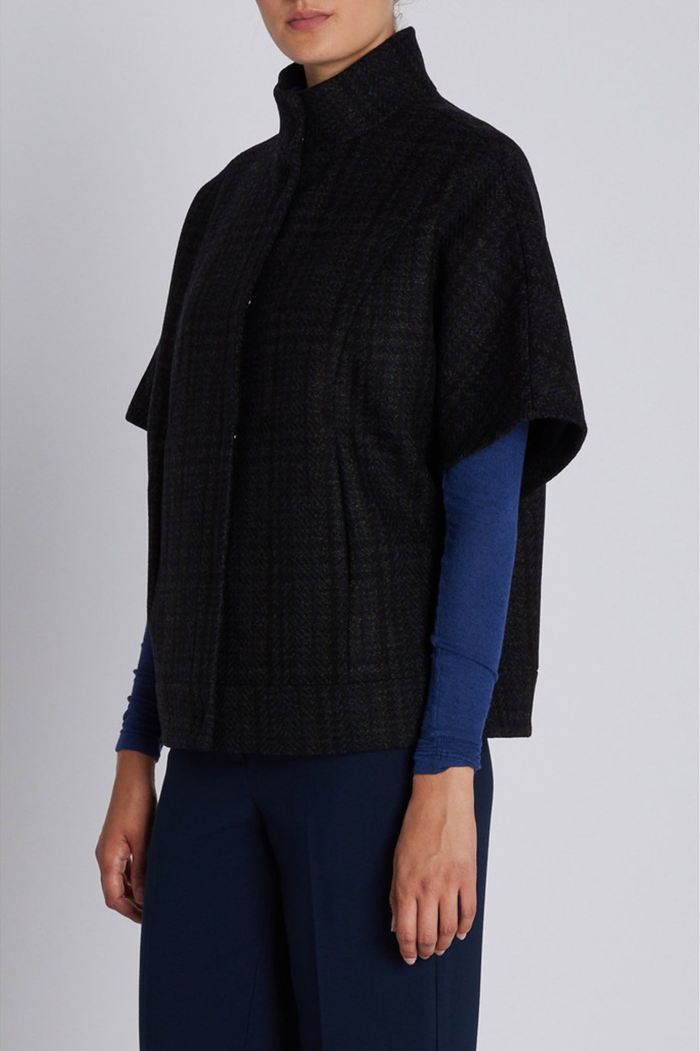 AzaleaBBCarly waistcoat Dark Check - BBW4692