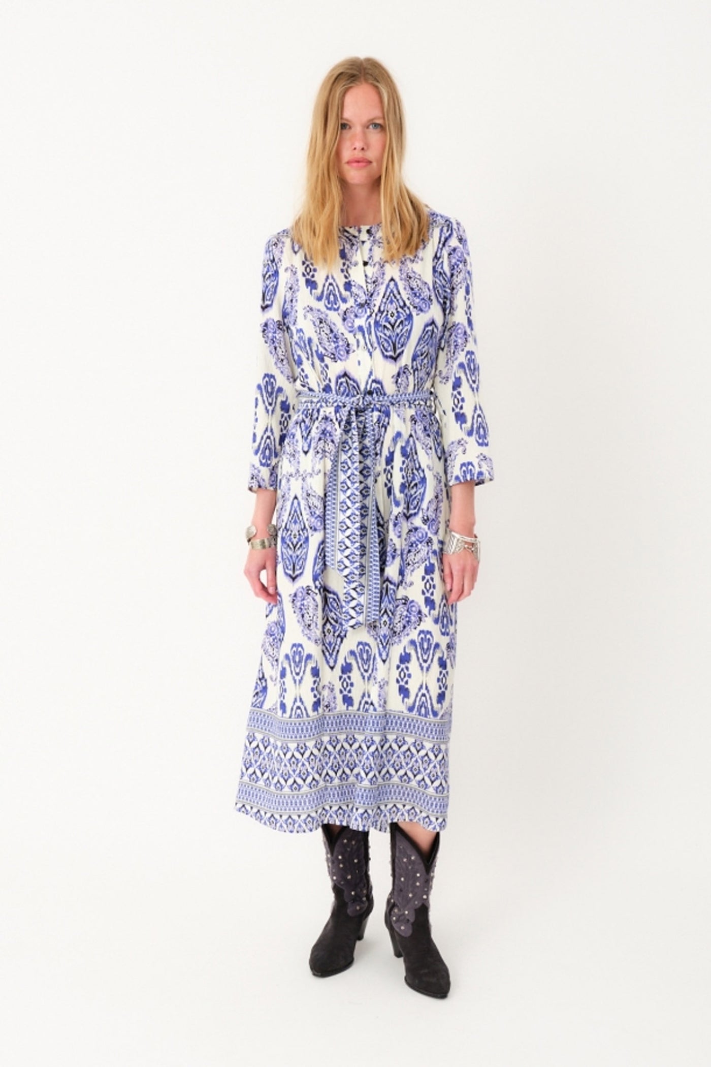 HarperLL Maxi Dress 3/4 20 Blue - 25463-3020