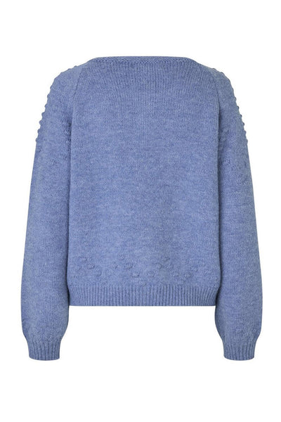 GracelynnLL Knit Cardigan LS 24 Blue Melange - 25497-5020 Thumbnail