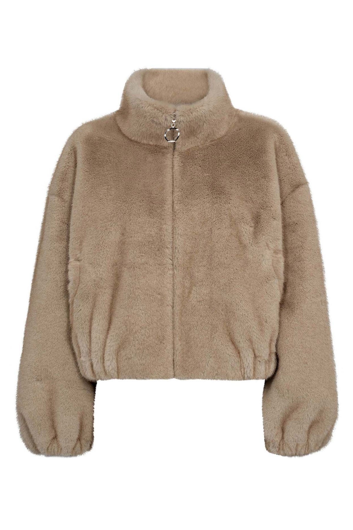 FeraCC Faux Fur Jacket 100-Creme - 30361