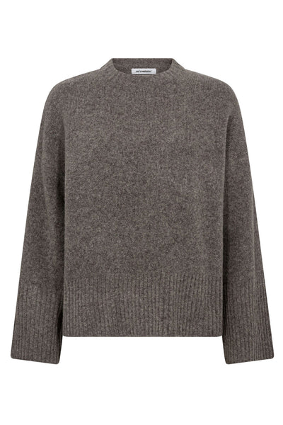 RogerCC O-Neck Knit 154-Walnut - 32196 Thumbnail