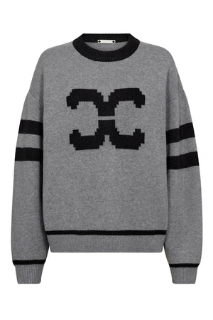 RowCC Coco Logo Knit 138-Light Grey - 32214