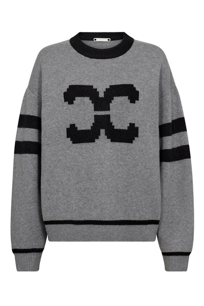 RowCC Coco Logo Knit 138-Light Grey - 32214 Thumbnail