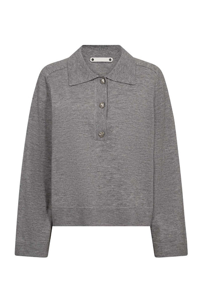 MilaCC Polo Knit 57-Grey Melan - 32229 Thumbnail
