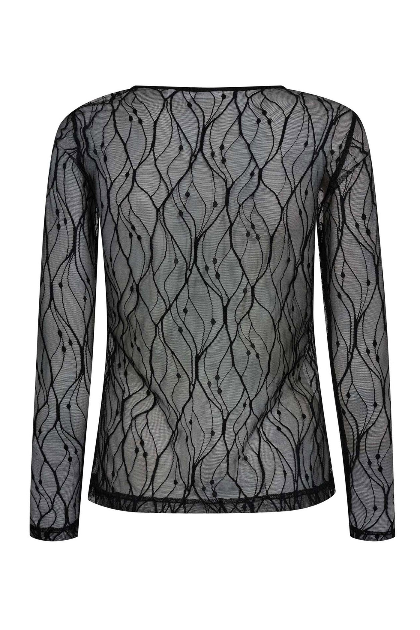 MercyCC Mesh O-Blouse 96-Black - 33187