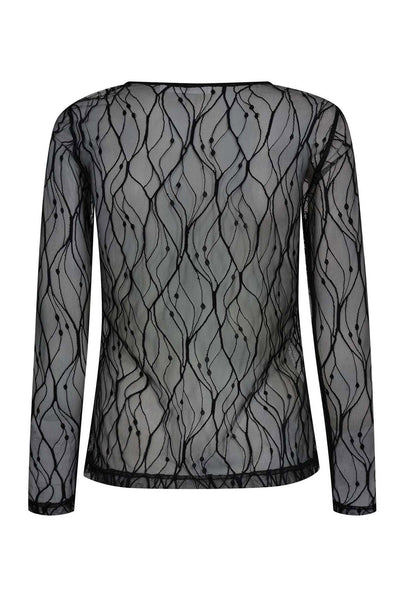 MercyCC Mesh O-Blouse 96-Black - 33187 Thumbnail