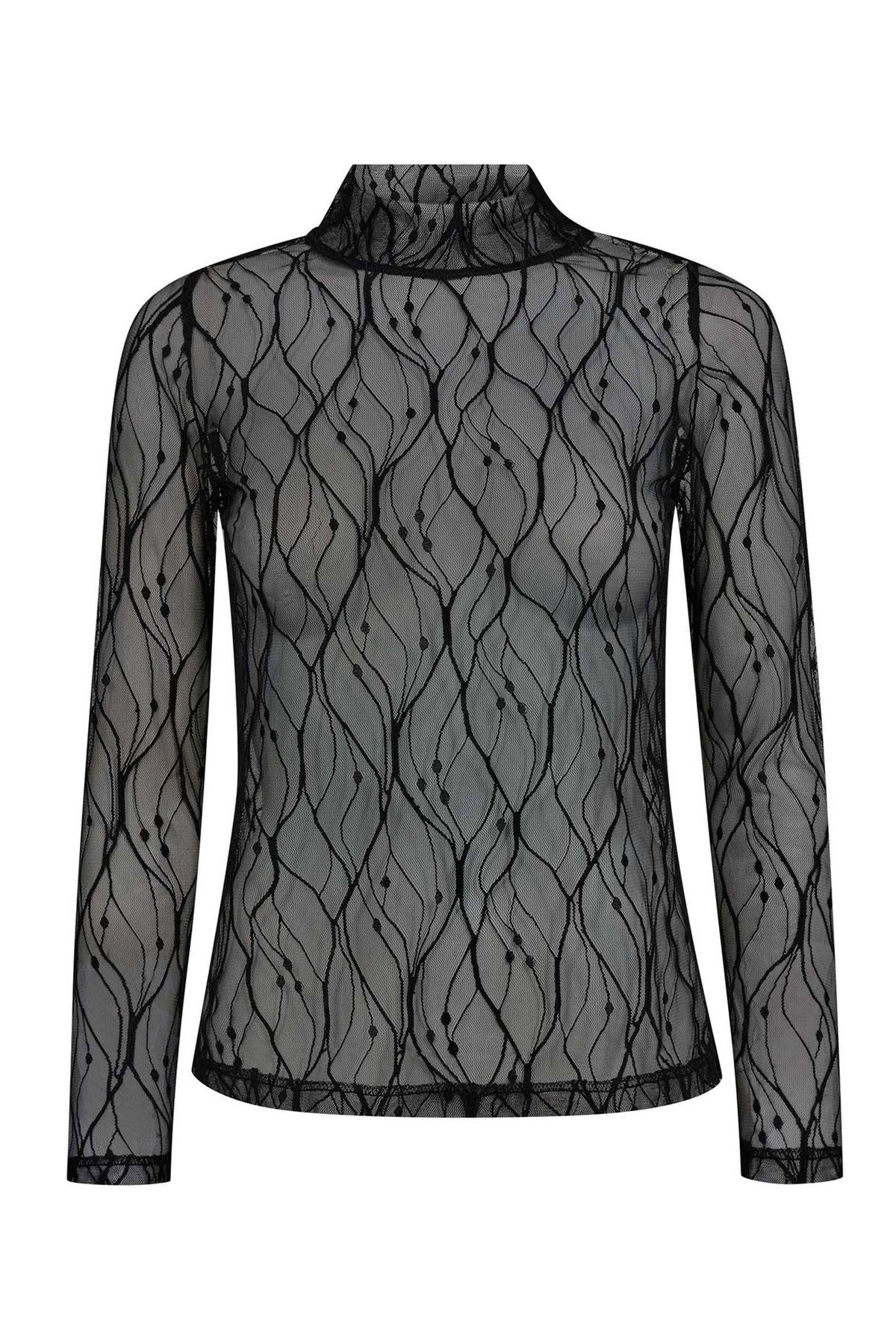 MercyCC Mesh Turtleneck 96-Black - 33188
