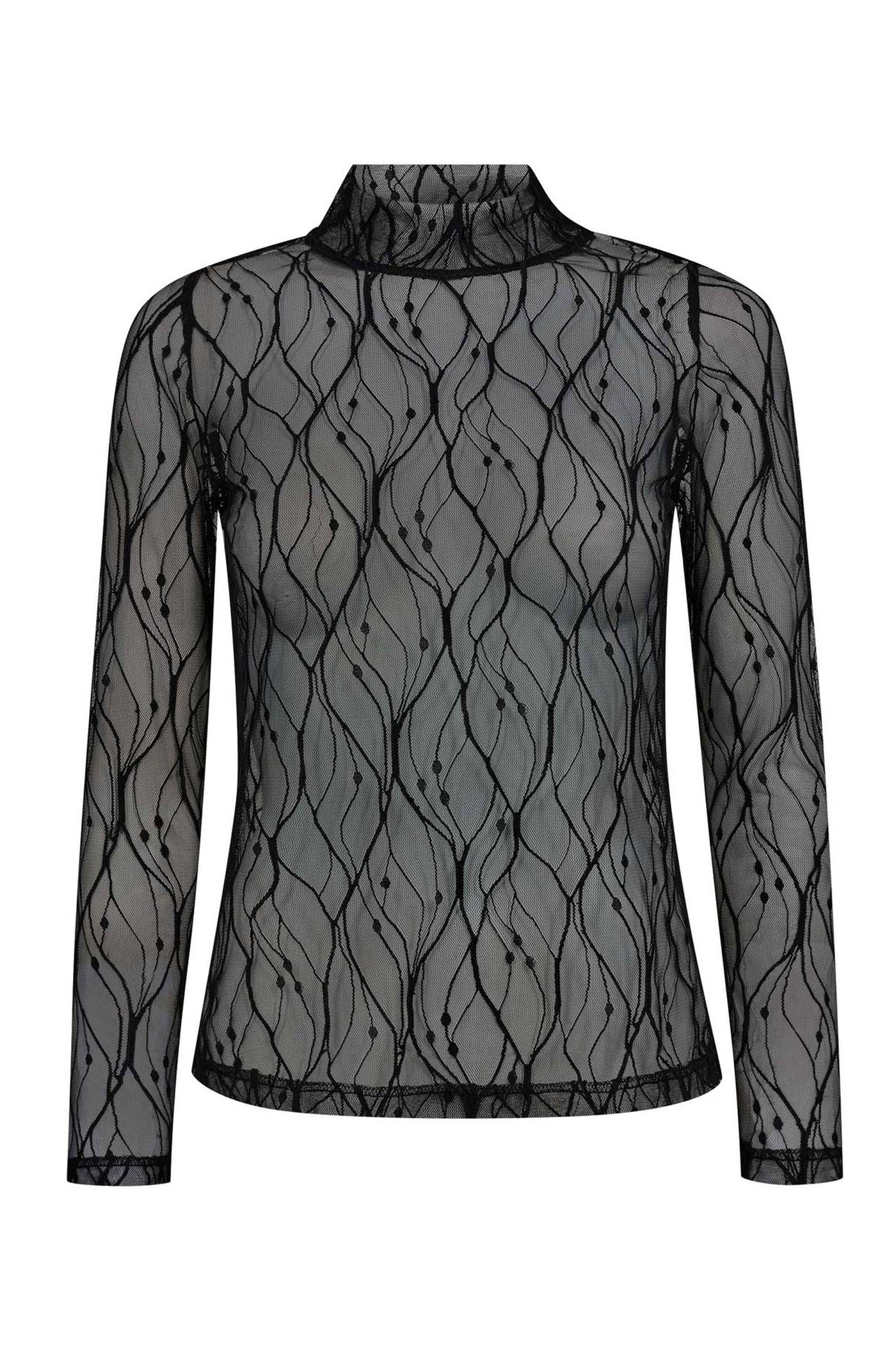 MercyCC Mesh Turtleneck 96-Black - 33188